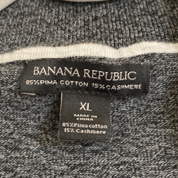Banana Republic Men's Gray Half-Zip Sweater Size XL - Picture 3 of 4